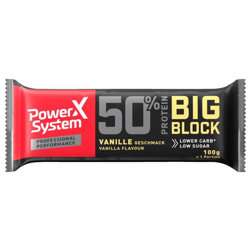 Power System Protein 50% Big Block Vanille 100g